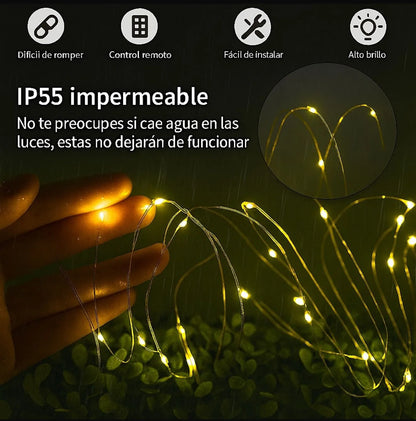 LUCES NAVIDAD CON PANEL SOLAR