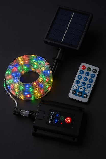 LUCES NAVIDAD CON PANEL SOLAR
