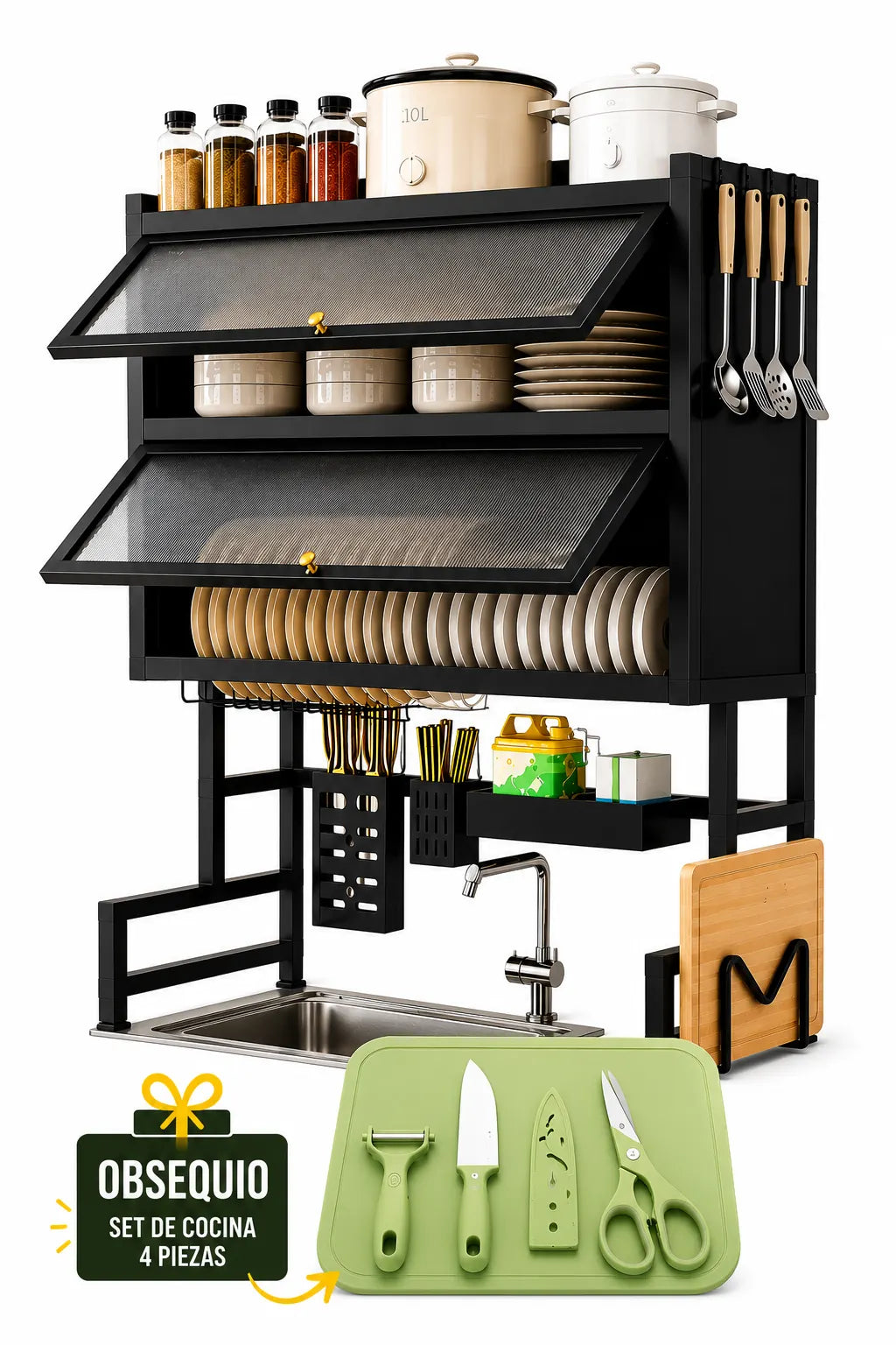 ESCURRIDOR 2 TAPAS + OBSEQUIO KIT TABLA