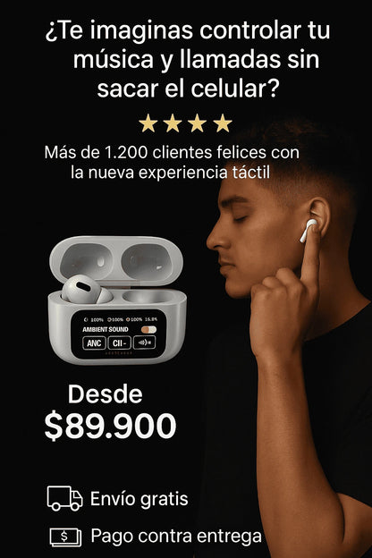 Audifonos con Pantalla Tactil